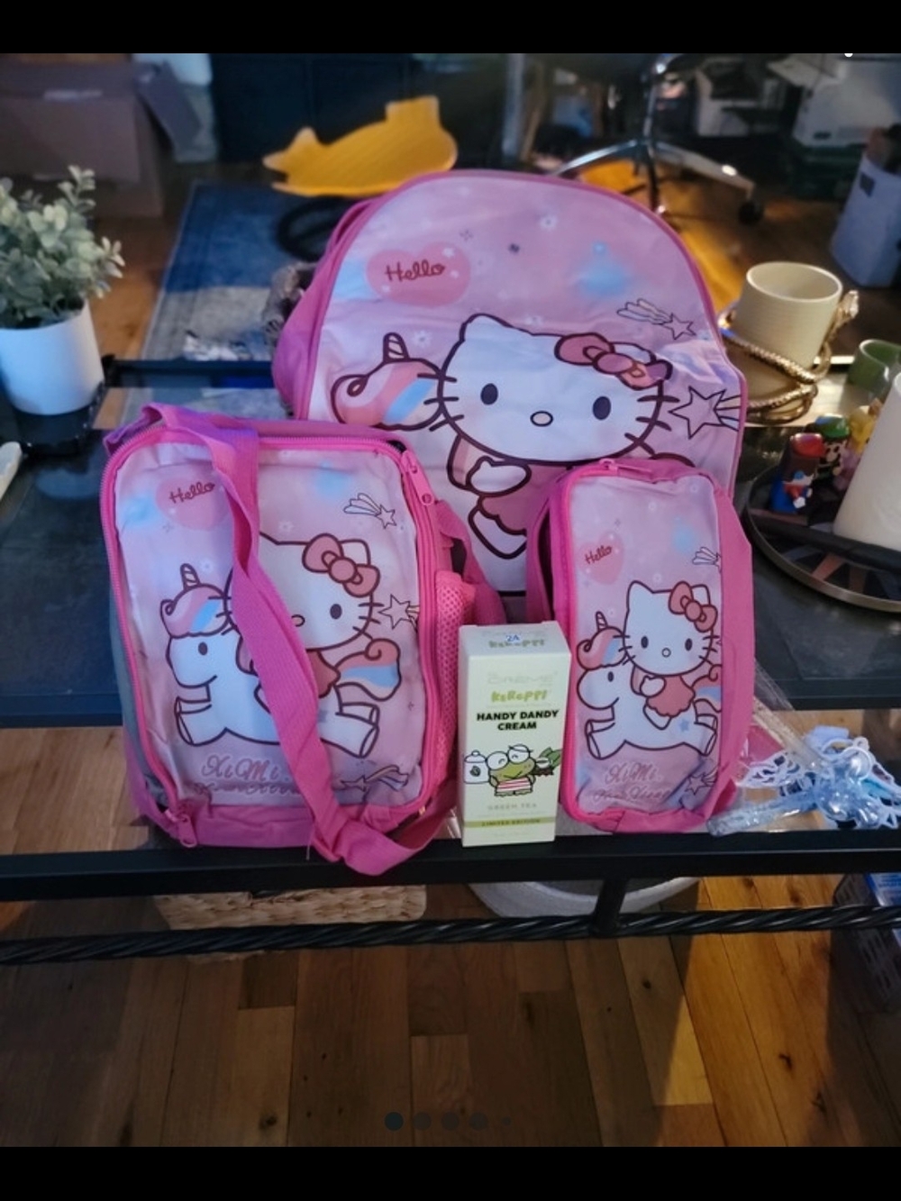 Hello Kitty Pink Backpack Set with Matching Pencil Case/lunch Box